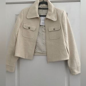 & Other Stories Cropped Tweed Blazer